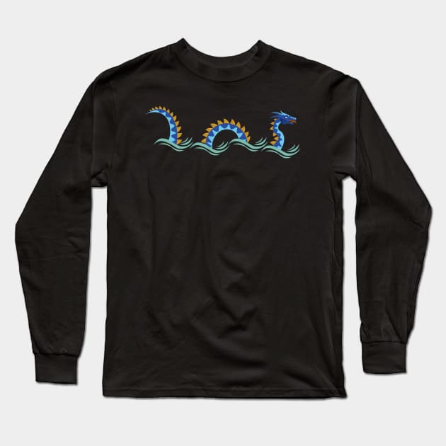 Sea Monster Design Long Sleeve T-Shirt by Tolan79 Magic Designs